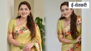 बाप्पाच्या आगमनासाठी सोनाली कुलकर्णीचा लाईम ग्रीन पैठणीत शाही लूक; मोत्याच्या नथीने वेधले लक्ष!